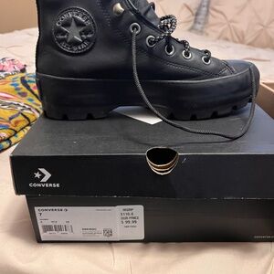 Converse Black Platform High-Tops